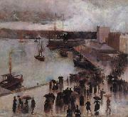 Charles conder Departure of the SS Orient from Circular Quay oil painting on canvas